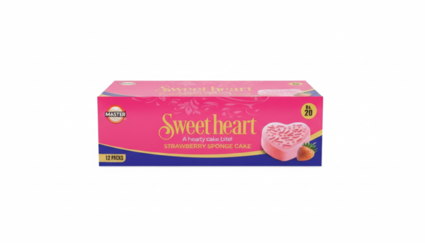 Sweetheart cake Strawberry  (12pcs in 1 box)